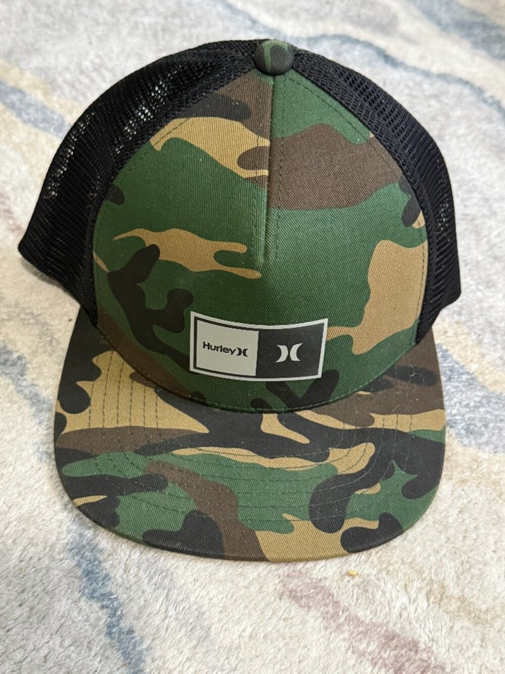 Hurley Men's Camo Black 2.0 Trucker Snapback Hat